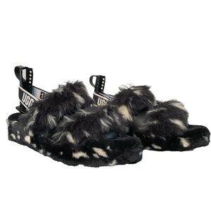 UGG | Oh Yeah Spots Slippers Women's Size
10 Black White Furry Sandals